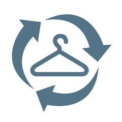 Wall Mural - Second hand Symbol Flat Design Icon isoliert auf weißem Hintergrund