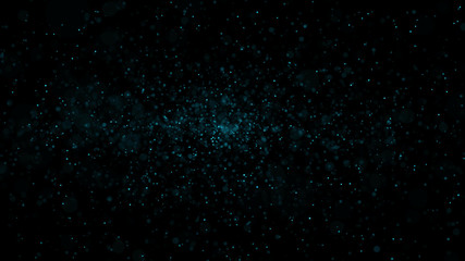 Poster - Dust particles. Abstract background of particles. 3d rendering. Dots background. Futuristic digital dots background