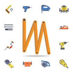 Poster - color building line icon. Detailed set of color construction tools. Premium graphic design. One of the collection icons for websites, web design, mobile app