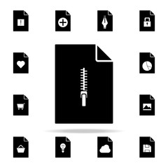 Poster - lightning on document icon. File and documents icons universal set for web and mobile