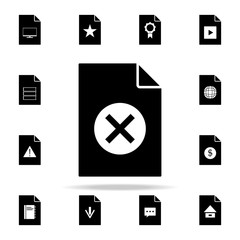 Poster - ban on document icon. File and documents icons universal set for web and mobile