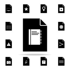 Poster - notebook on document icon. File and documents icons universal set for web and mobile