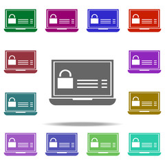 Poster - block documents in your computer icon. Elements of Hacker in multi color style icons. Simple icon for websites, web design, mobile app, info graphics