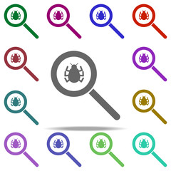 Poster - virus scan icon. Elements of Hacker in multi color style icons. Simple icon for websites, web design, mobile app, info graphics