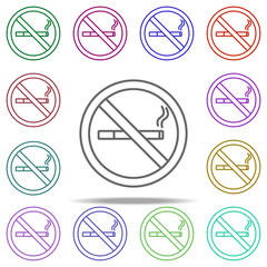 Poster - no smoking sign icon. Elements of Hotel in multi color style icons. Simple icon for websites, web design, mobile app, info graphics