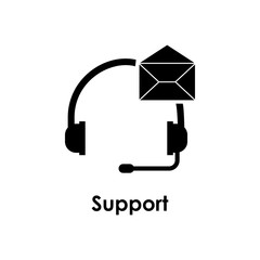 Aufkleber - headphone, envelope, support icon. One of business icons for websites, web design, mobile app