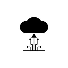 Aufkleber - cloud, upload icon. Element of network icon for mobile concept and web apps. Detailed cloud, upload icon can be used for web and mobile