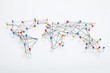 © Andrii Zastrozhnov - World connections map on white background.