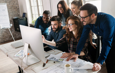 picture of architects working together in office