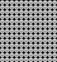Aufkleber - grey abstract circular mosaic on black background