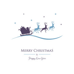 Wall Mural - Vintage Christmas card with hand drawn Santa Claus. Vector.