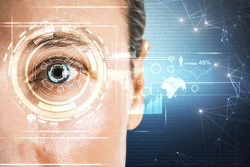 Poster - Biometrics and futuristic concept