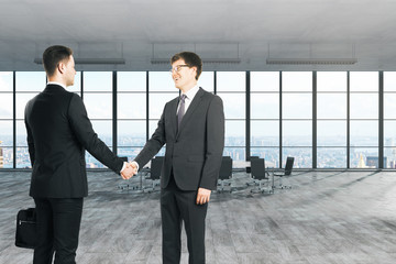 Sticker - White businessmen shaking hands