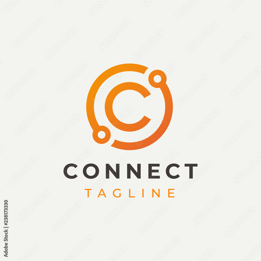 Tech Letter C Logo Icon Design Template. Technology Abstract Line ...
