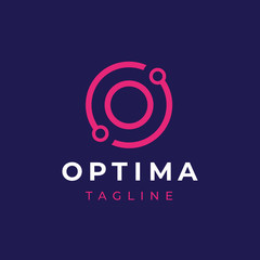 Tech Letter O Logo Icon Design Template. Technology Abstract Line Connection Circle Vector Logotype. Simple creative template.
