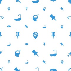 Poster - needle icons pattern seamless white background. Included editable filled brain surgery, sale location, pin, shower, injection icons. needle icons for web and mobile.