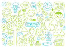 Ecology Sketches And Hand Drawn Icons