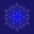 © Goshashka - Isolated outline of the ornament in the form of a mandala. Vintage mandala, elements in floral style.