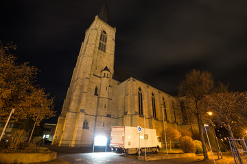 Wall Mural - euskirchen nrw germany on a winters night