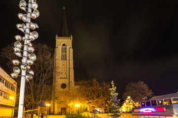 Wall Mural - euskirchen nrw germany on a winters night