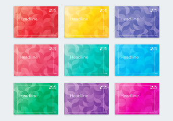 Canvas Print - a set of templates horizontal covers a4