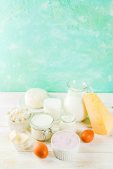 Wall Mural - Set of dairy products