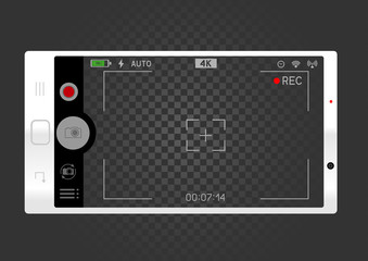 white phone camera viewfinder template