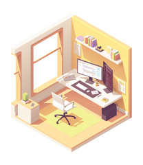 vector isometric programmer workplace