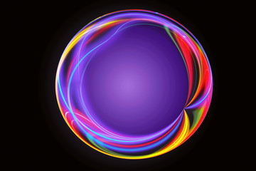 Canvas Print - artistic abstract multicolored energy circle artwork background