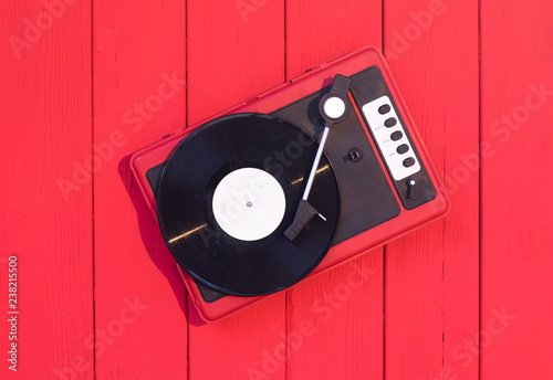 Fotomural turntable, record player, vinyl