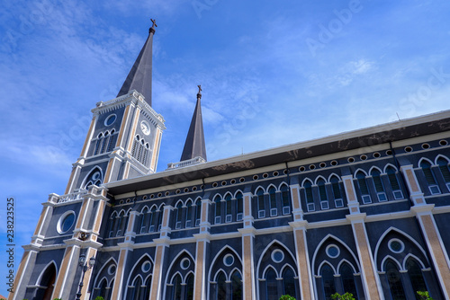 Fotografie, Obraz The Roman Catholic Maephra Patisonti Niramon Church, This is iconic of built French style at Chanthaburi, Thailand