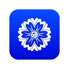 Wall Mural - Flower icon digital blue for any design isolated on white vector illustration
