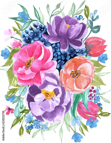 floral arrangement watercolor