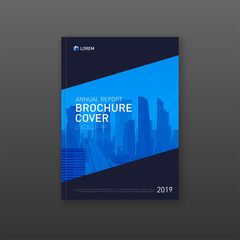 Wall Mural - Corporate brochure cover design layout.