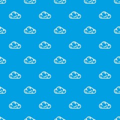 Poster - Ui cloud pattern vector seamless blue repeat for any use