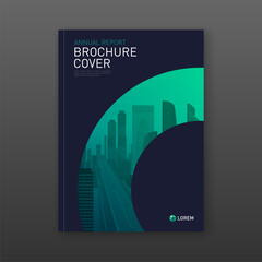 Wall Mural - Annual report brochure cover design layout