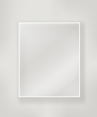 Aufkleber - Empty white frame with a glass. Vector layout