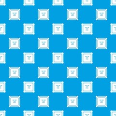 Poster - Processor microchip pattern vector seamless blue repeat for any use