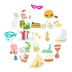 Poster - Cool show icons set. Cartoon set of 25 cool show vector icons for web isolated on white background
