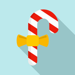 Sticker - Xmas cane icon. Flat illustration of Xmas cane vector icon for web design