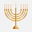 Jewish menorah icon. Cartoon of jewish menorah vector icon for web design  