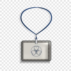 Poster - Office badge icon. Realistic illustration of office badge vector icon for web design