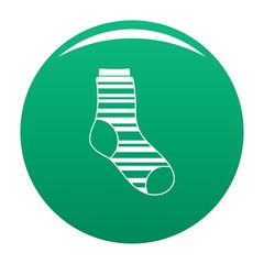 Wall Mural - Warm sock icon. Simple illustration of warm sock vector icon for any design green