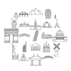 Poster - Recreation area icons set. Outline set of 25 recreation area vector icons for web isolated on white background