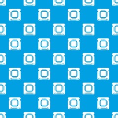 Poster - Component microchip pattern vector seamless blue repeat for any use