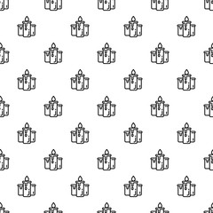 Poster - Candle pattern seamless vector repeat for any web design