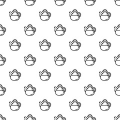 Poster - Tea pot pattern seamless vector repeat for any web design