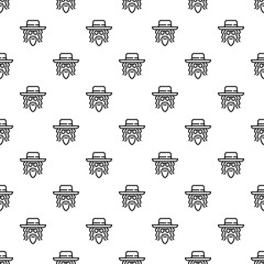 Poster - Jewish man face pattern seamless vector repeat for any web design
