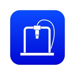 Poster - 3D printer frame icon digital blue for any design isolated on white vector illustration