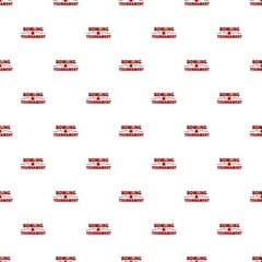 Poster - bowling tournament pattern seamless vector repeat for any web design